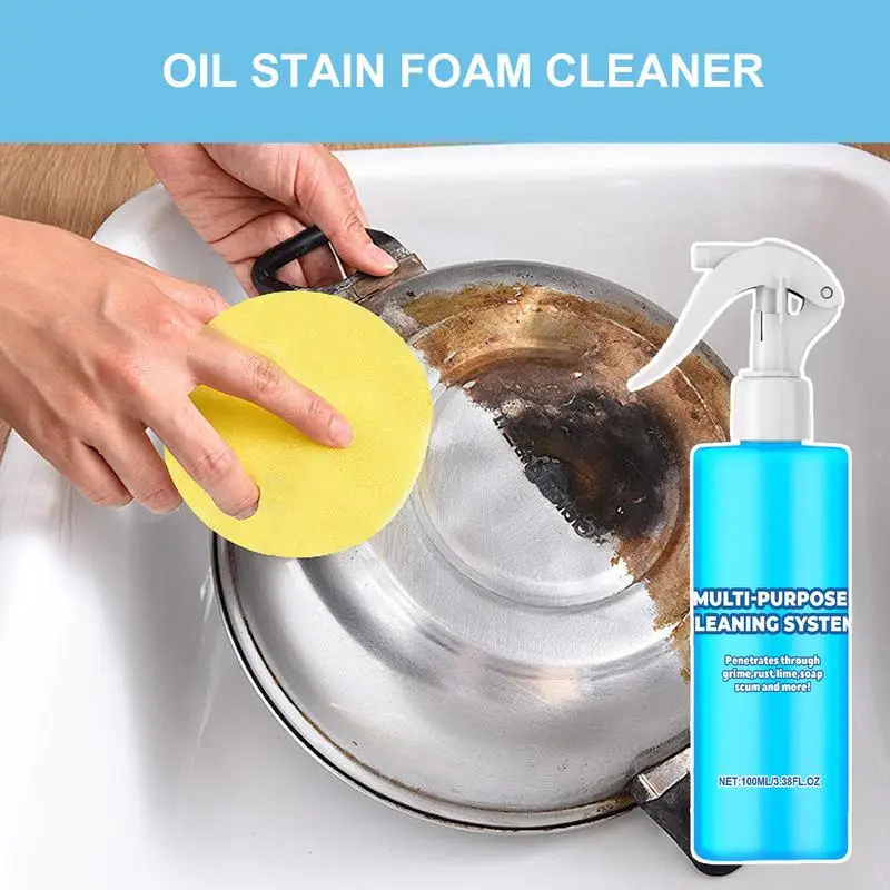 Kitchen Cleaner Spray Grease Cleaning Spray Kitchen Cleaner For Multisurface Household Cleaning Spray Effective Foam Cleaner