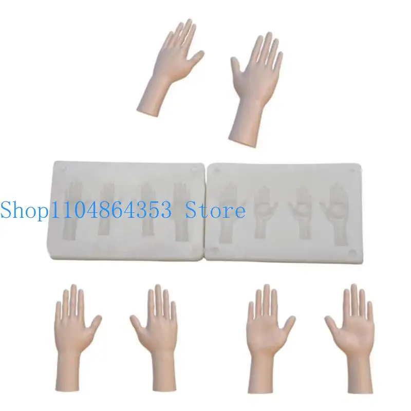 

652F Proportional Hand Palms Silicone Mould for Light Resin Clay Crafting Creative Art Projects and Safe Skin Contact