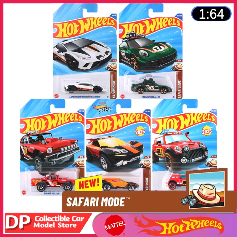 

2025 Mattel Hot Wheels Mainline Collection All Set Safari Mode/Ride-Ons/Factory Fresh Series 1:64 Scale Model Toys