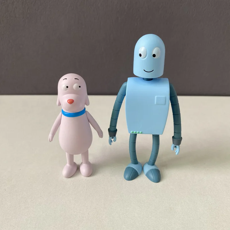 2 pçs robô sonhos cão rolbot acteiton figuras baseadas no romance córfico por sara varon decoração de mesa modelo brinquedo colecionável