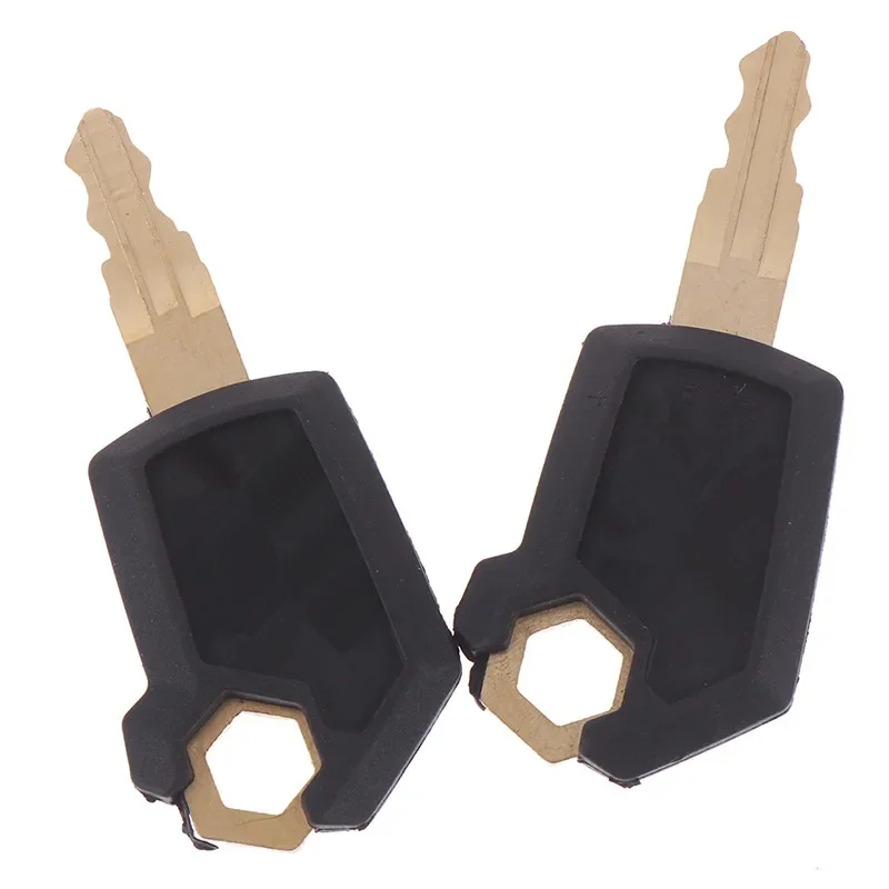 2PCS  Key For Caterpillar 5P8500 Heavy Equipment Ignition Loader Dozer Metal & Plastic Black & Gold