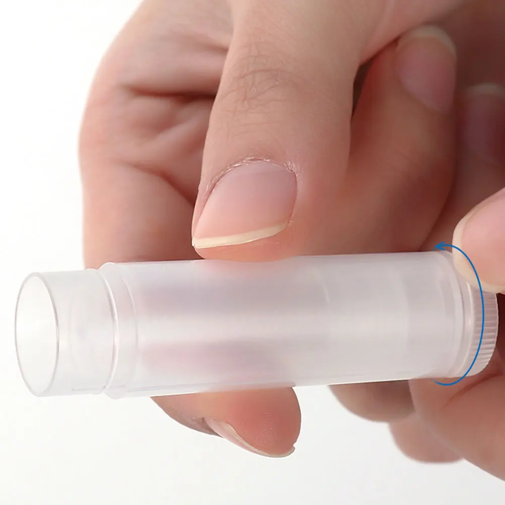 

100Pcs Clear Lip Balm Tubes Empty Lipstick Containers Bulk Pack Fine Craftsmanship Portable Compact Size for Lip Cream Balm