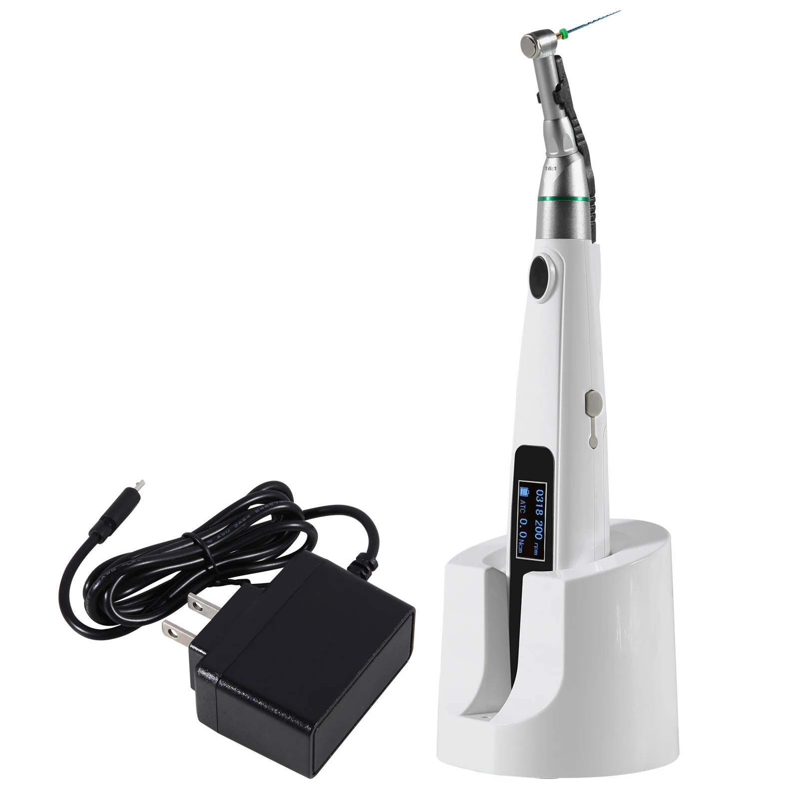 2 in 1 Cordless LED Endo Motor Mini 16:1 contra-angle Handpiece & Apex Locator