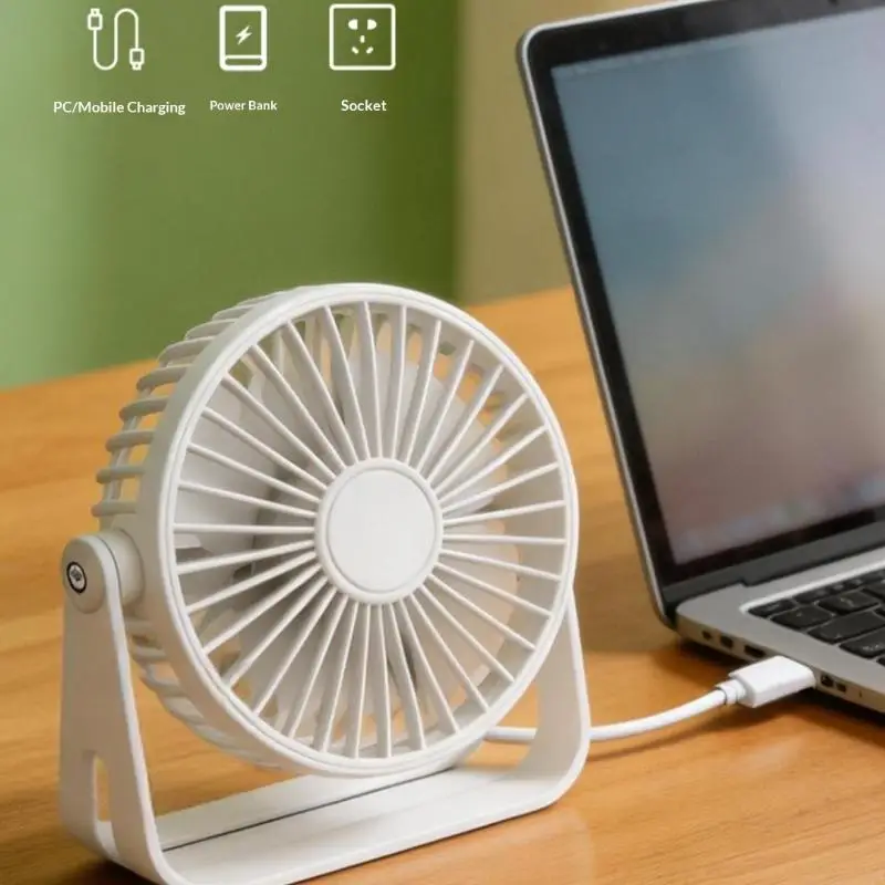 [1 Set] Summer Office USB Quiet Cooling Fans Portable Mini USB Desktop Fan Suitable For Student Dormitory Home Office