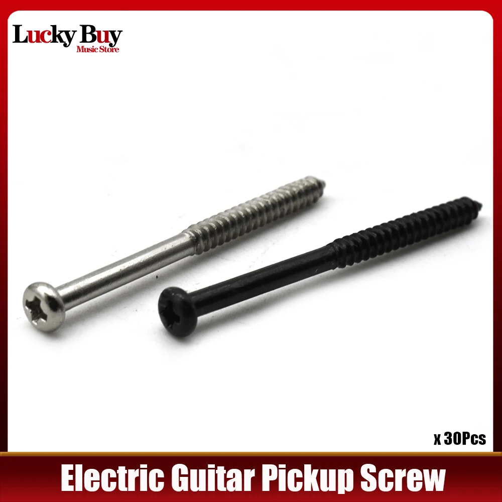 Parafusos de montagem do captador guitarra baixo níquel, substituição para PB JB P90, 15 par