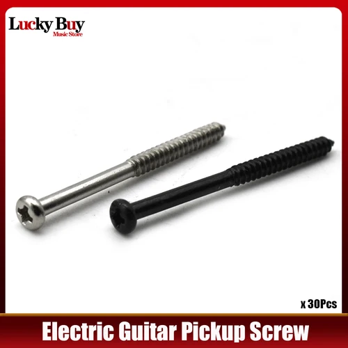 Imagen 1 del producto Tornillos de montaje de pastilla de guitarra de bajo de níquel para PB JB P90, reemplazo de pastilla, 15 pares