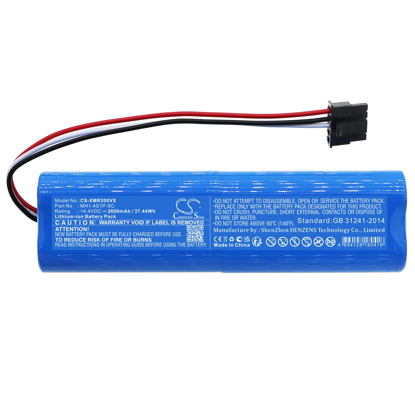 Batteria di ricambio per Proscenic LDS M7 MH1-4S1P-SC 14,4 V/mA