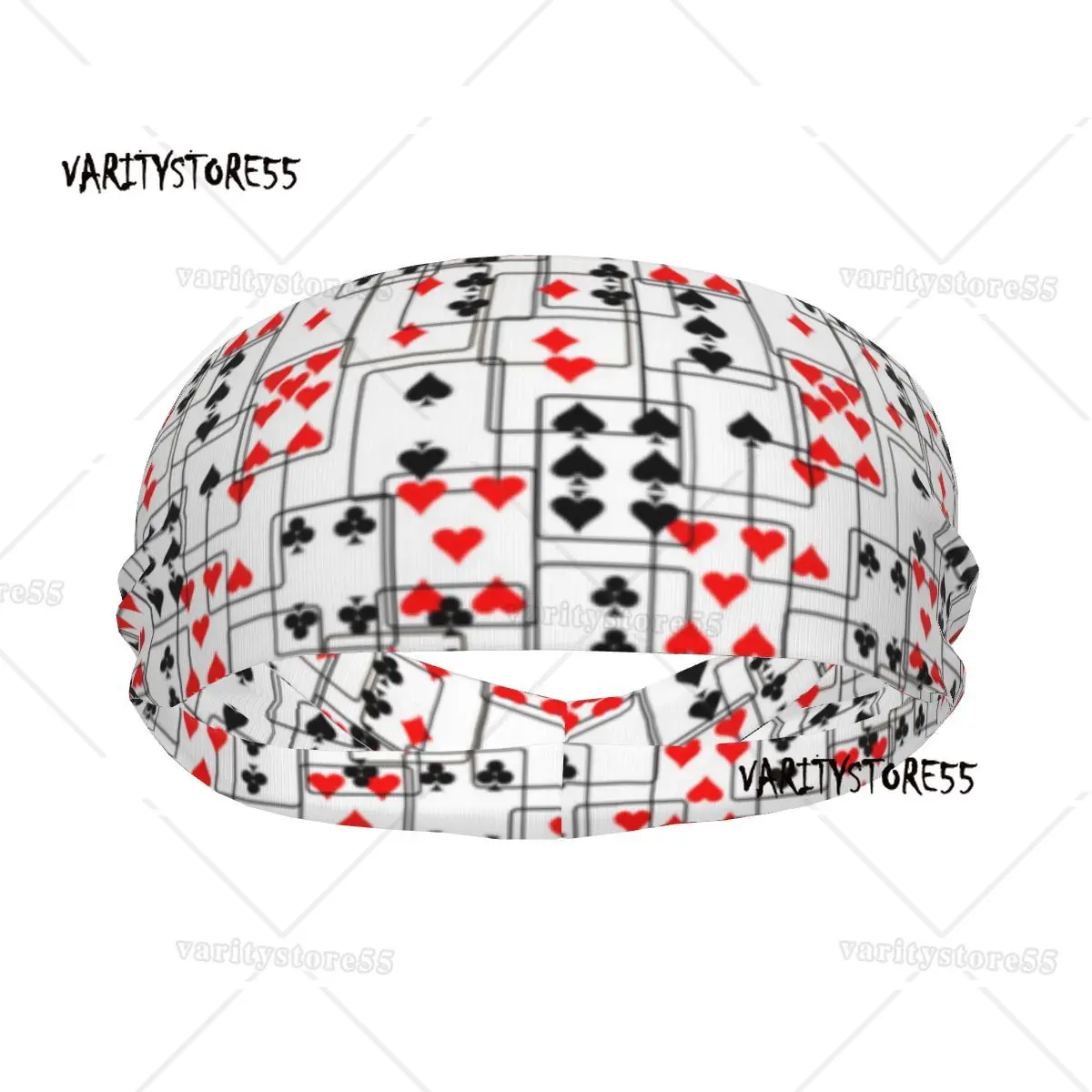 

Headband Playings Cards Geometric Patterns Headwrap Hairband for Tennis Gym Fitness Headwear Hair Accessories