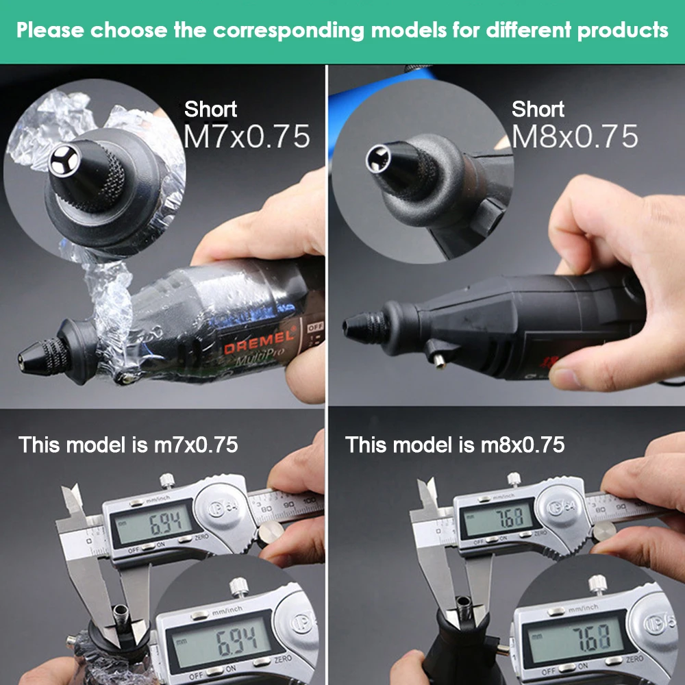 Multi-function Universal Three-claw Mini Drill Chuck M7/M8 Chuck Rotary Tool