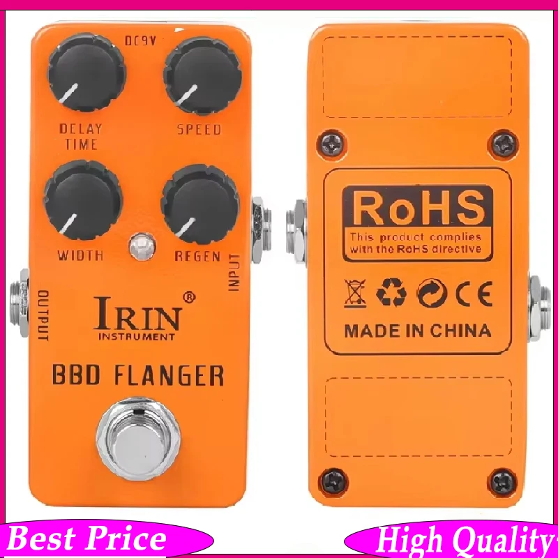 

Гитарная педаль эффектов IRIN RS-08 BBD Flanger: металлический звук, True Bypass, тимбр-эффекты, аксессуары для электрогитары