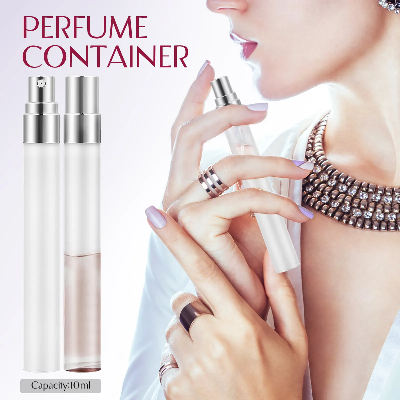 10 Botellas de Perfume Recargables de Vidrio, Botellas de Viaje de 10 ml, Envases Vacíos para Perfume, Decantador para Fragancias, Tónico y Cuidado de la Piel