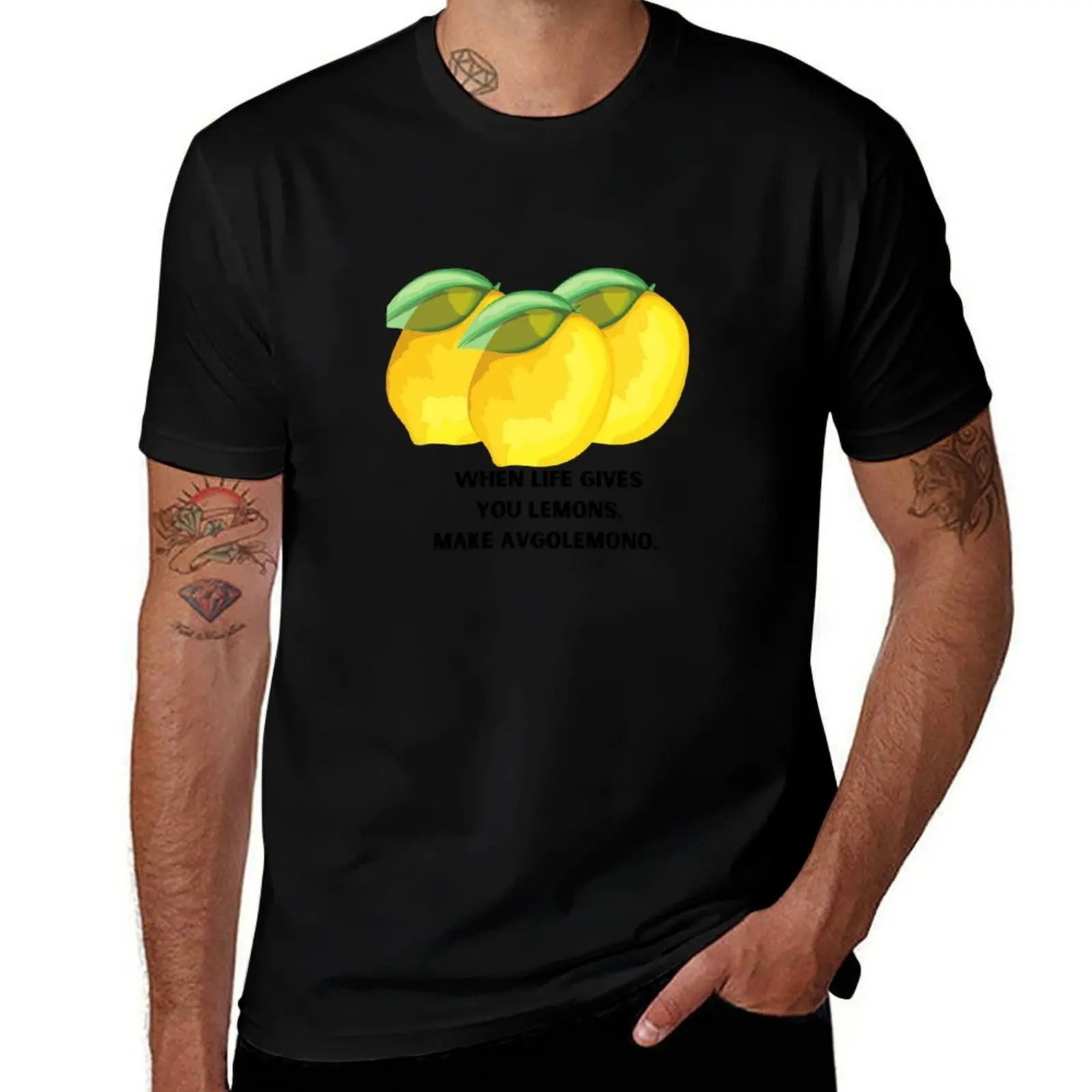 

Greek Lemon Avgolemono Soup T-Shirt t shirt men 100% cotton luxury brand T-Shirt