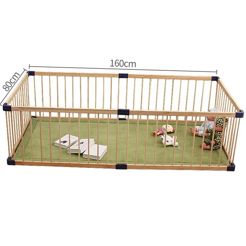 Solid Wood Baby Playpen Fence Children Safety Fence Playground playpen Indoor Kids Fence Baby Activity Supplies Game Crawling