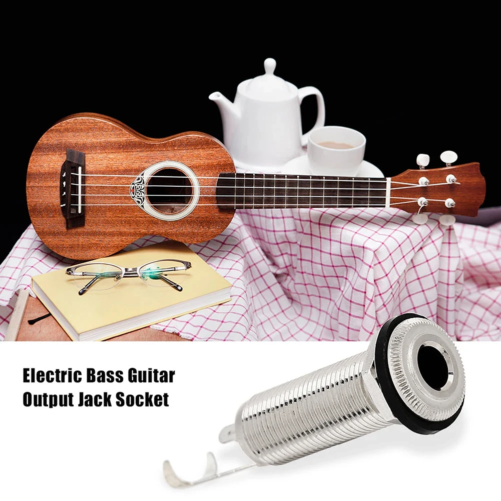 

Replacement Guitar Jacks Socket Brass Threaded Cylinder Mono-Output Jacks Plug Socket 6.35mm1/4inch For Electric Guitar Bass