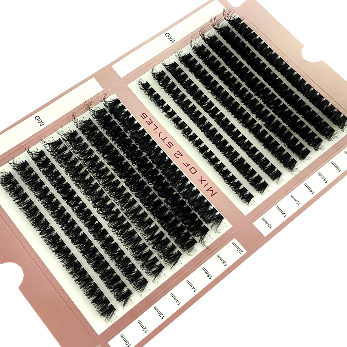 HBZGTLAD 16 Rows 5D Fluffy Cluster Lashes 60D-100D Mix Natural Thick Eyelash D/DD Individual Lashes 10-20mm DIY Lash Extensions