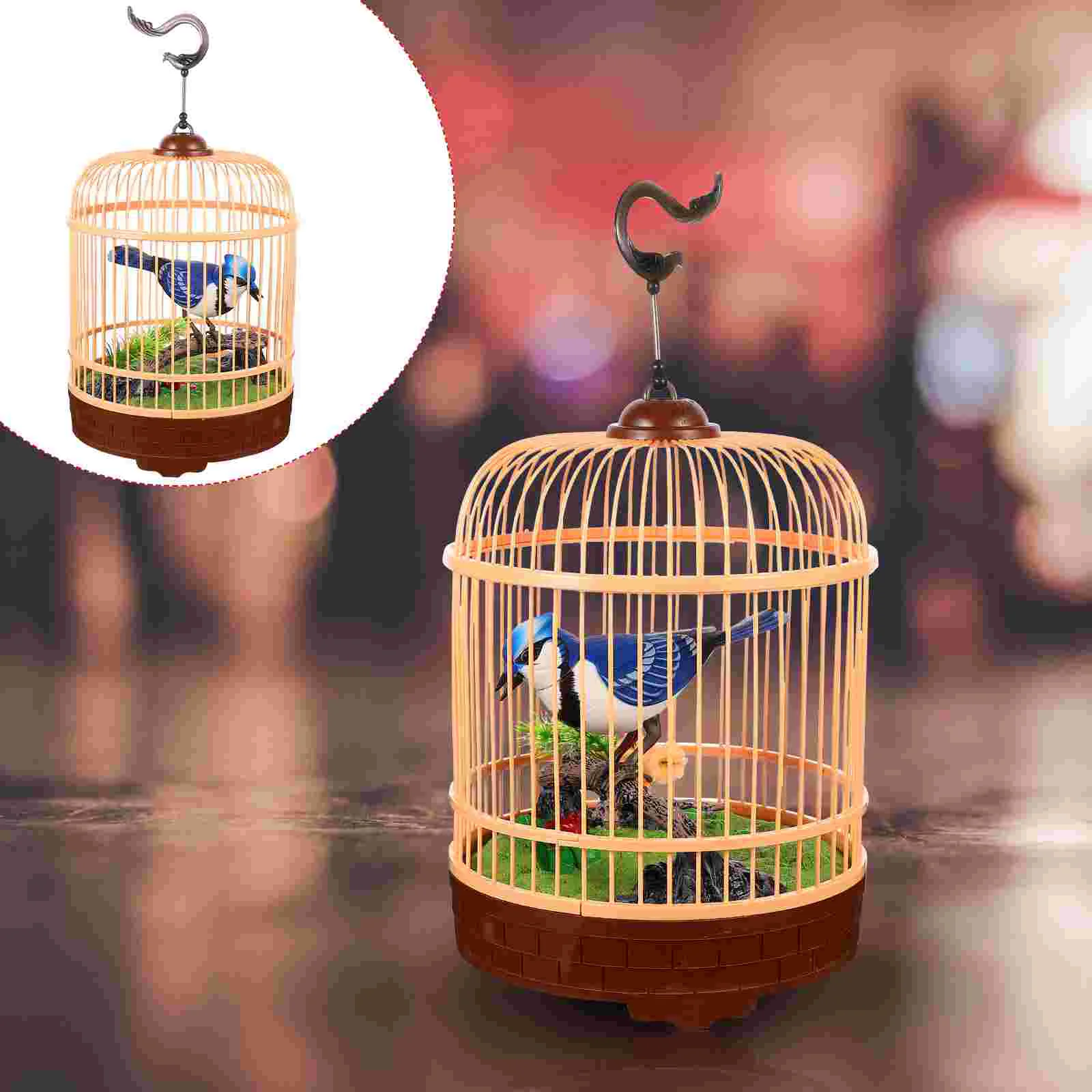 Voice Controlled Singing Bird Toy Sound Activated Desktop nament Premium Plastic Lasting Chirping Simulates Authentic