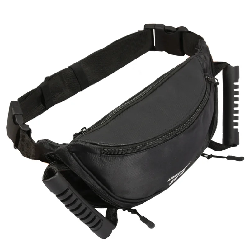 Motorcycle Waist Bag, Handlebar, Riding Back Seat, Safety Pull, Mobile Car, Crossbody Multi-function Bag, Black