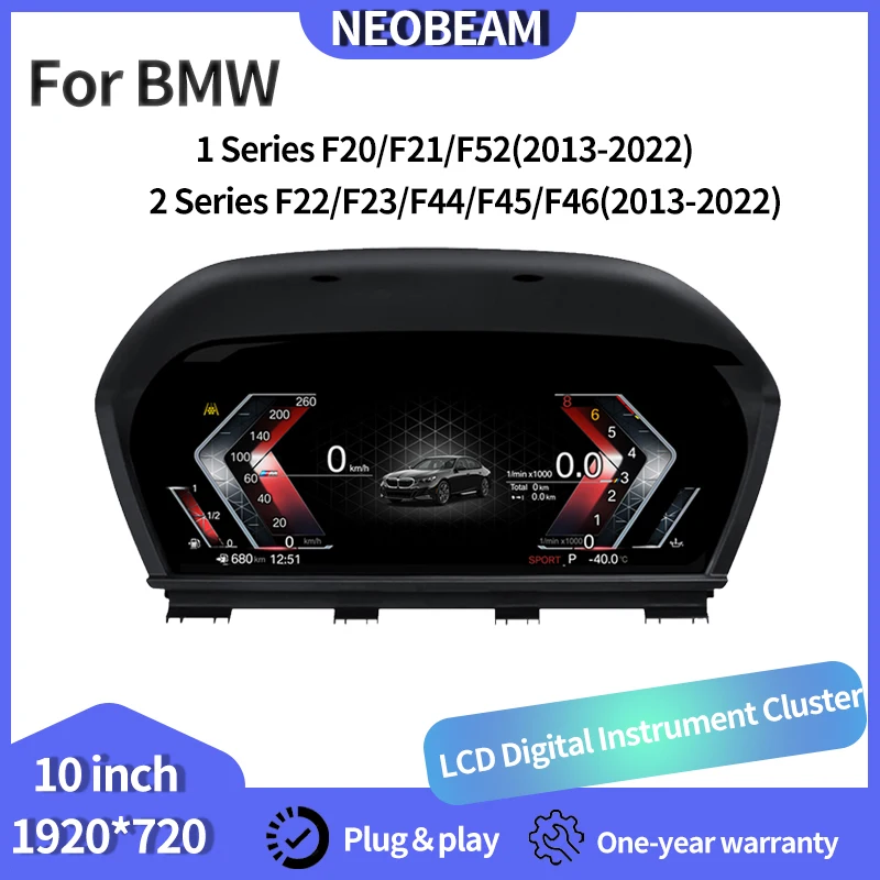 

Цифровая панель приборов NEOBEAM 1920*720P LCD для BMW 1, 2 серии F20, F21, F52, F22, X1 F48, F49, X2 F39 (приборная панель)