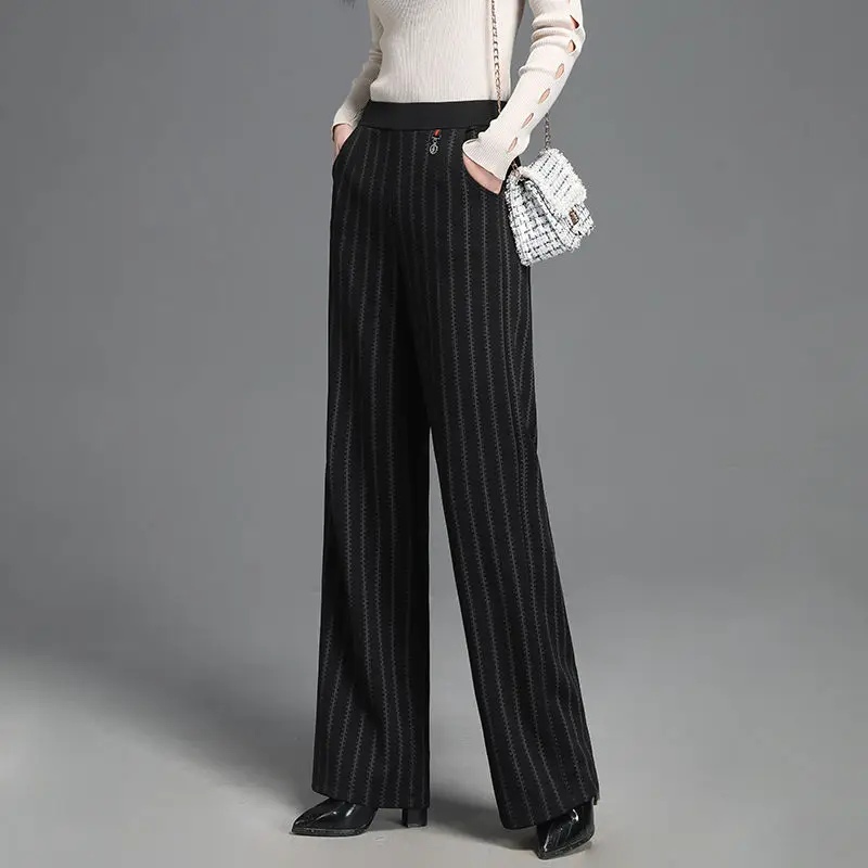 Calças retas de perna larga calças primavera verão outono inverno