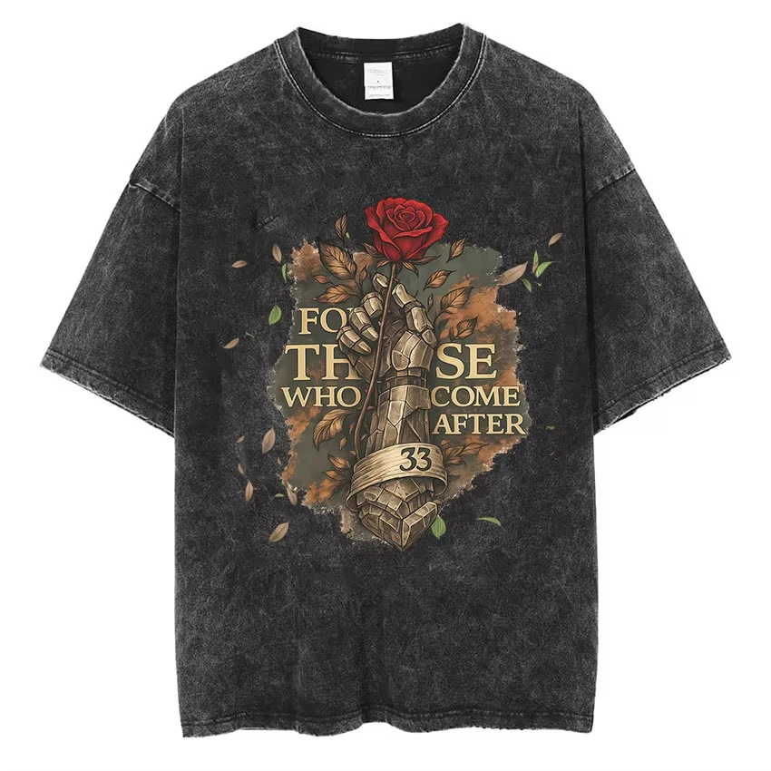 Expedition 33 Peripherals Graphic Print T-Shirt Game Clair Obscur Men Women Vintage Washed Loose Casual Oversized Summer New Tee