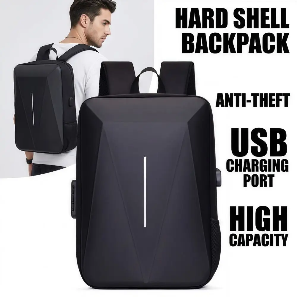 Anti-theft Hard Shell Backpack USB Charging Port High Capacity Casual EVA Backpack Waterproof Multipurpose Business Computer Bag