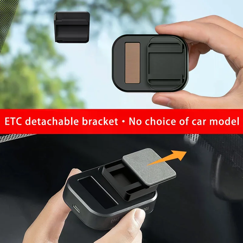 ที่ยึดบัตรผ่านค่าบริการรถยนต์แบบติดกาว ที่ยึดบัตร ETC แบบติดกาว ถอดออกได้ ติดตั้งง่าย ที่ยึดบัตรผ่านค่าบริการแบบกะทัดรัดสำหรับติดกระจกหน้ารถ