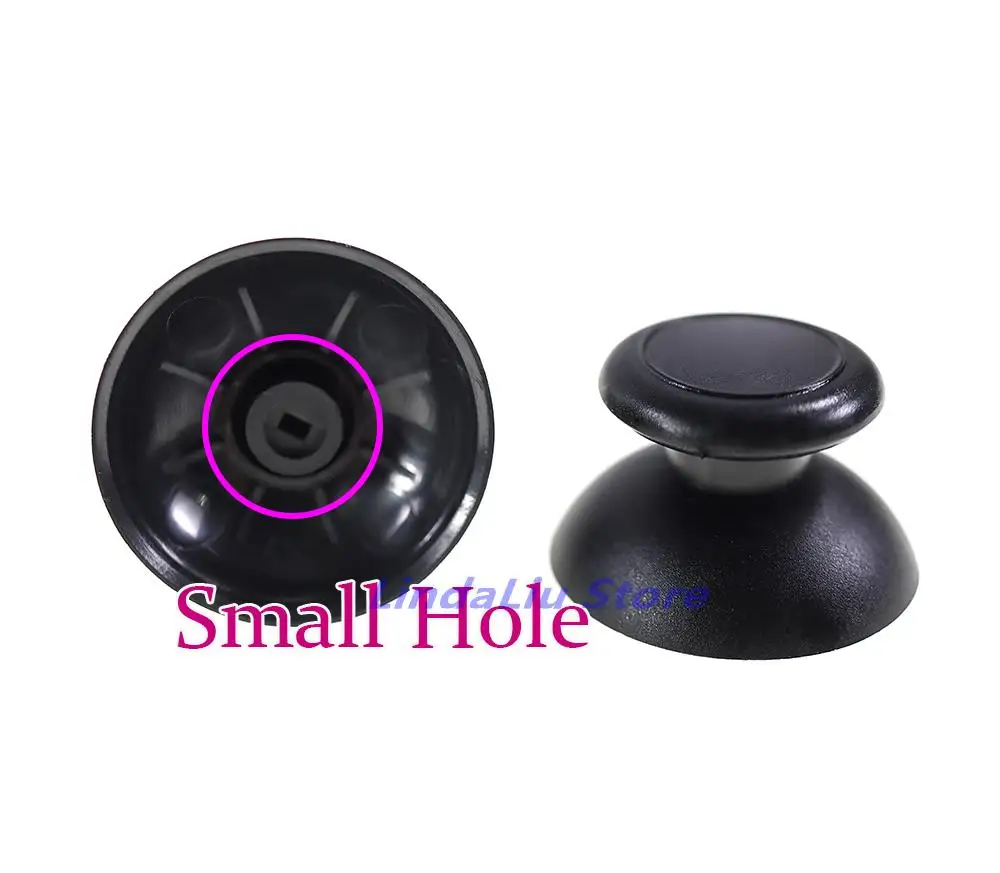 4 pezzi neri con foro piccolo 3D analogico Thumbstick Joystick Caps fungo per controller di gioco Wii U WIIU