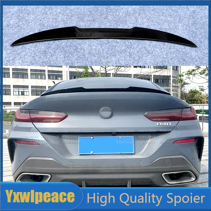 

For BMW 8 Series G16 M8 4 Door 2018-2022 Spoiler ABS Gloss Black /Carbon Look Rear Trunk Lip Spoiler Body Kit Accessories