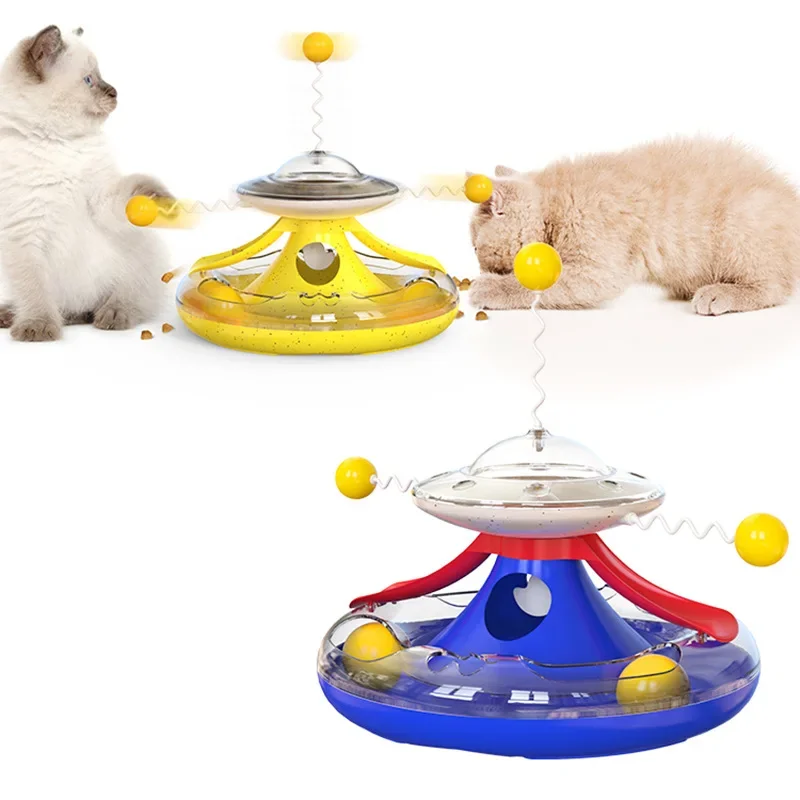 Cat Turntable Leaking Pet Toy Anti-rollover and Boredom Track Self-hi Cat Toy