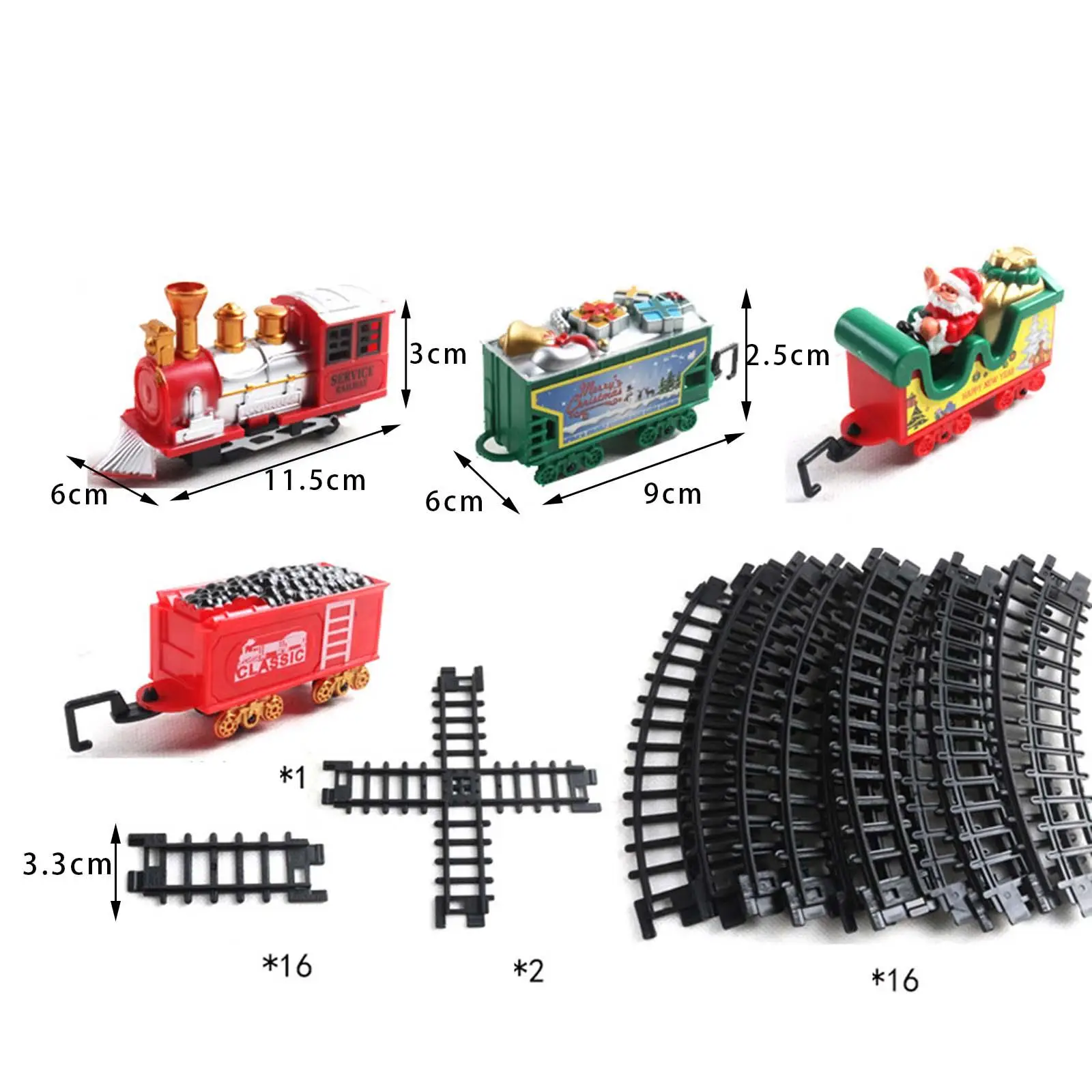 Christmas Electric Train Toy, Classical Train Toys, Rail Car Small Trains Track