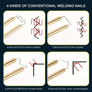 Plastic welding pistol for car damper repairing welding equipment with 4 types welding nails used for 50w parts, 220v 8 Main Sales Welding Tin 500g - №2