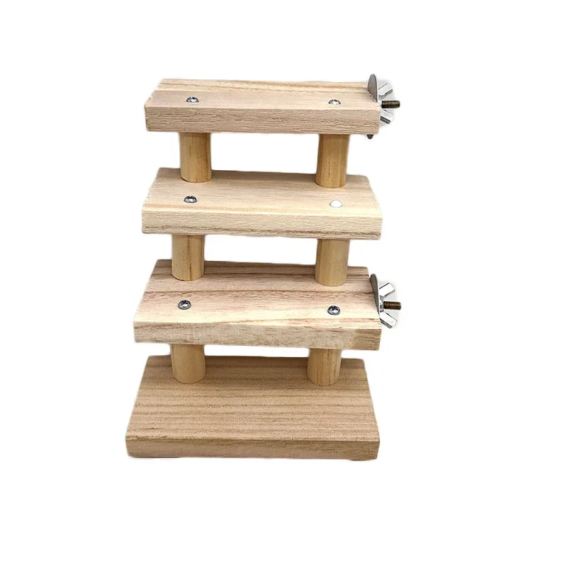 Natural Wood Pet Parrot Raw Wood Ladders Branch Stand Rack Squirrel Bird Hamster Branch Perches Chew Bite Toys Stick