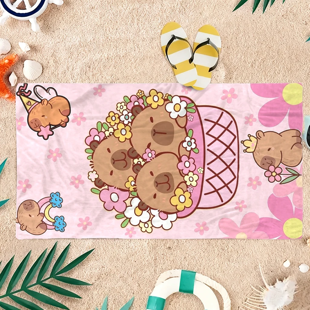 Capybara Cartoon Beach Towel Q - Towel Small Sport 评论和价格