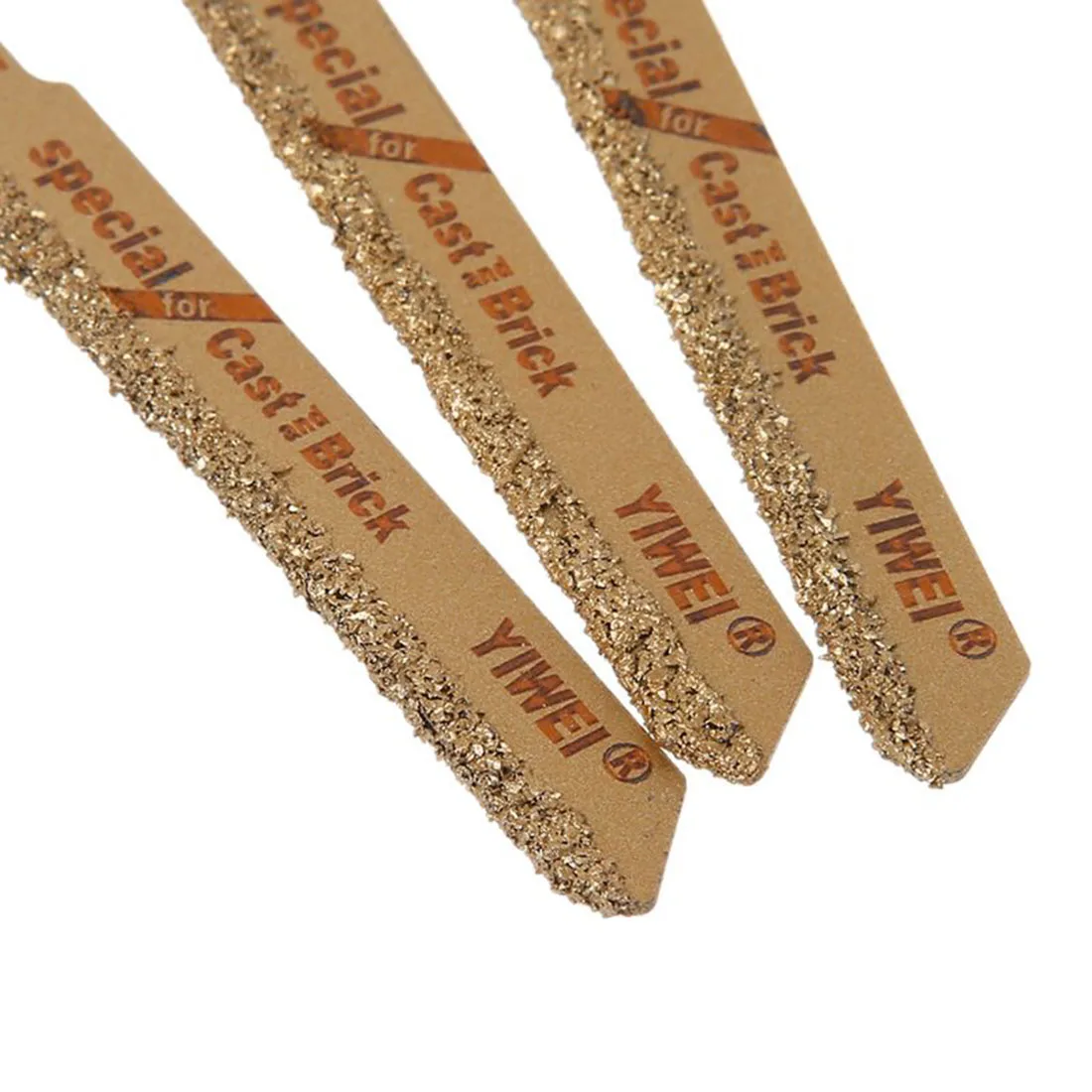 Exceptional Quality TShank Jigsaw Blade Set 3pcs Reciprocating Saw Cutters T150 Carbide 50 Grit for Ceramic Tile