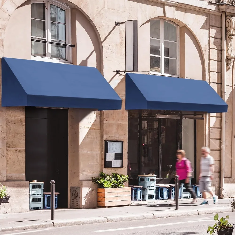 Commercial Grade 6.75'x2.95' Door Awnings, Window Awning Canopy - 100% Polyester Sunshade Shelter W100 Series