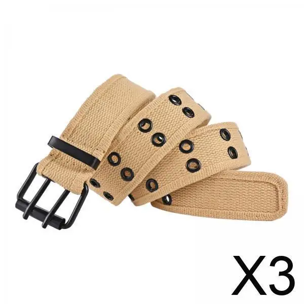 

3 пояса с люверсами для мужчин и женщин, универсальный пояс для брюк