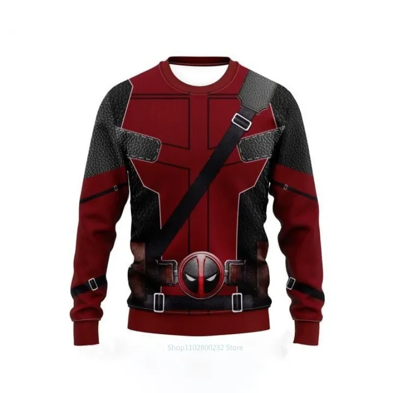 Deadpool Wolverine Felpa con cappuccio cosplay Film Supereroe 3D Poliestere Unisex Giacca Wolverine Sottile Festa di compleanno Costume Deadpool