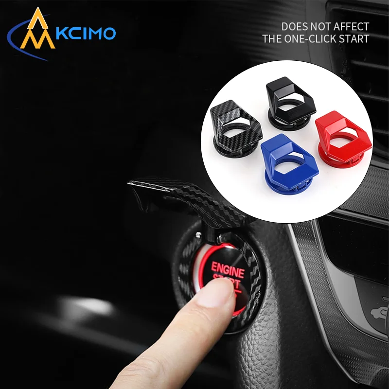 Premium Zinc Alloy Engine Start Stop Button Cover, Stylish Anti-Scratch Protector Sticker for Car Interior Decoration