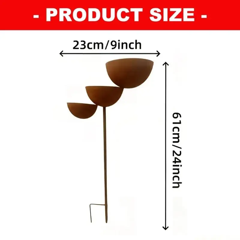 QX2E Weather Resistant Outdoor Drink Station Multifunctional Rain Catchers And Wildlife Drinking Cup For Backyard Decoration