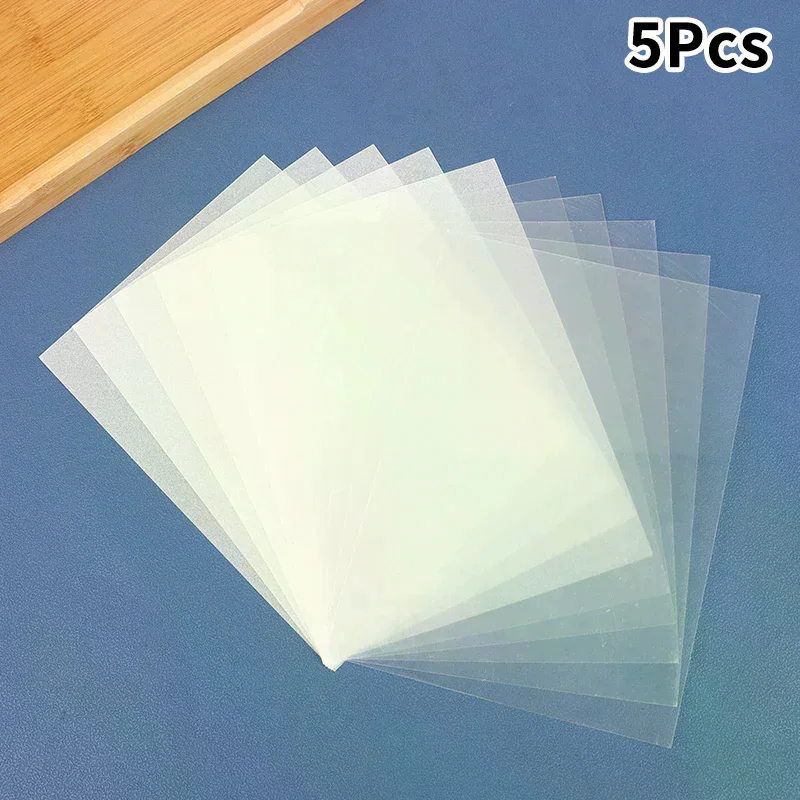 5Pcs Shrink Plastic Sheets Fun Thermal Heat Shrink Film Translucent Sheets Blank Shrink Art Film Paper For DIY 14.5x20cm