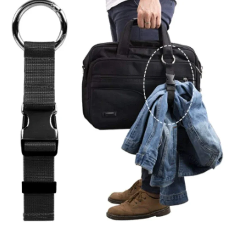 1pc Travel Luggage Strap External Hook & Loop Backpack Portable Adjustable Luggage Strap Jacket Holder