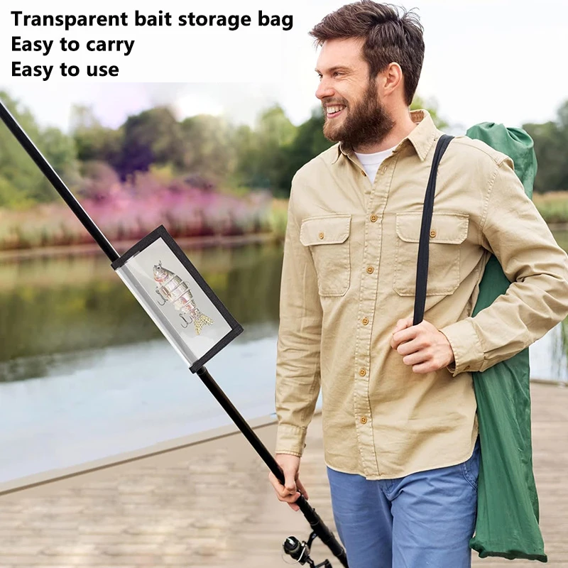 Transparent PVC Lure Bag Fishing Hook Protective Wraps Cover Case Bag Portable Bait Fishing Tackle Storage Bags