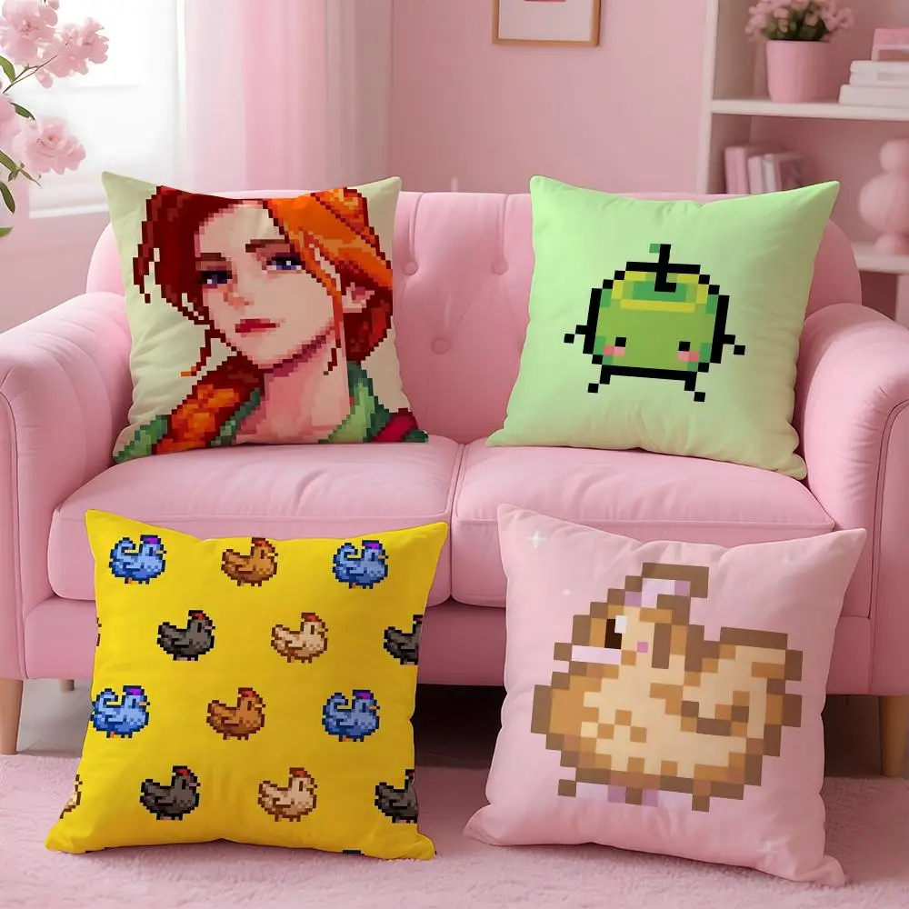 Game Stardew Valley Cushion Cover Cushion Cover Set 4Pcs 50x50 45x45 40x40 Pillowcase Decorative Sofa Home Decor
