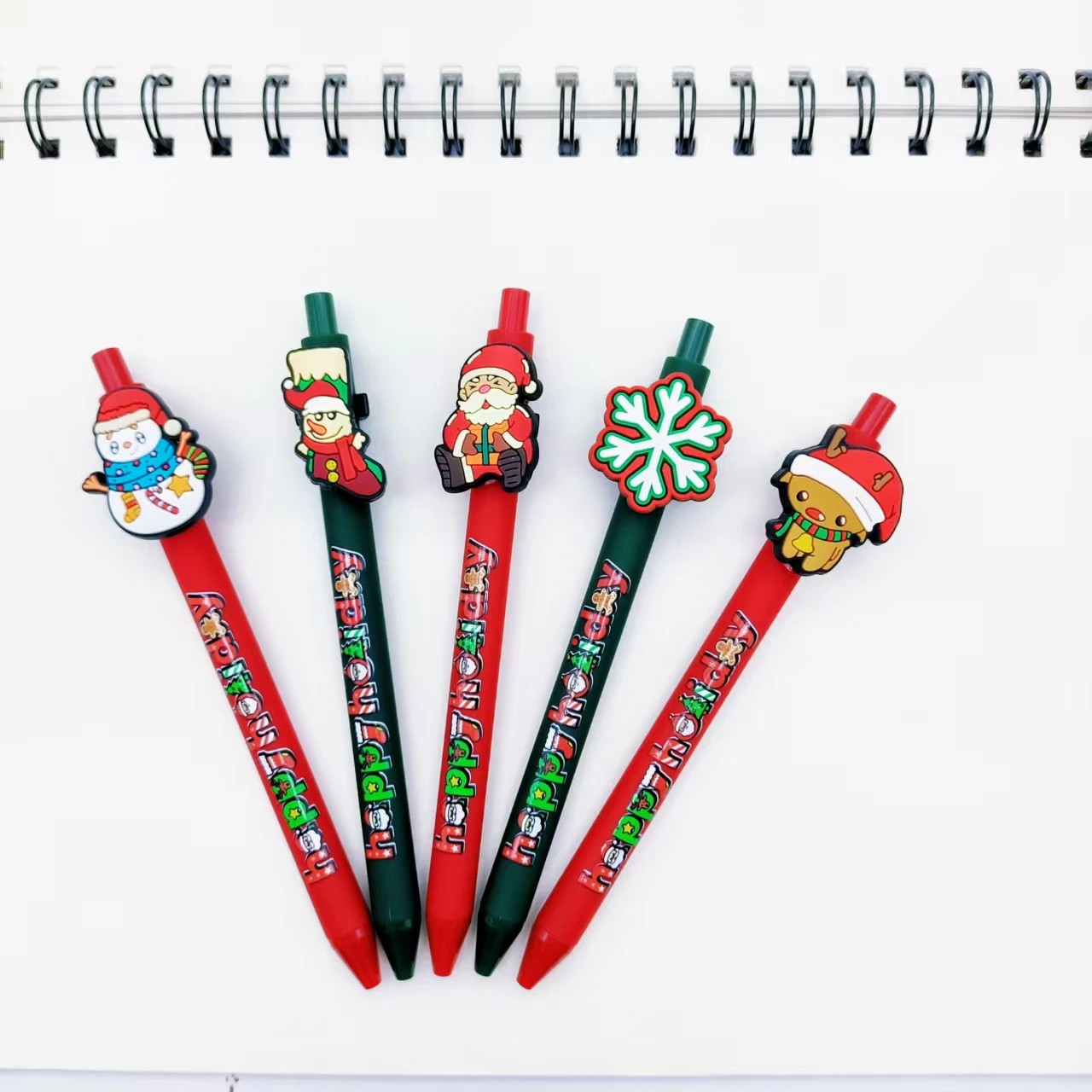 

8 шт./14 шт. рождественская двухцветная милая и забавная ручка для печати патчей, ежедневные офисные канцелярские принадлежности, праздничные подарочные канцелярские принадлежности