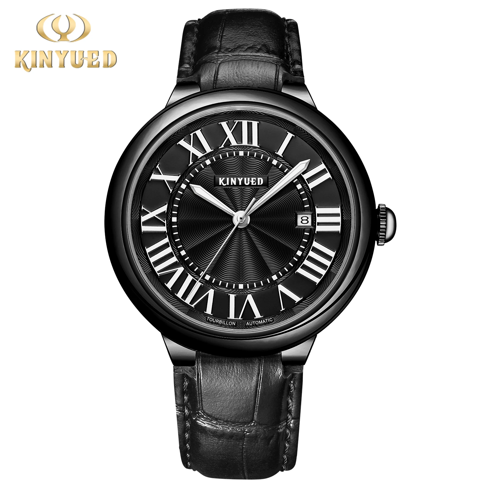 KNORVS Fully Automatic Mechanical Watch Carving Craft Starry Sky Mechanical Watch Tourbillon Business Men's Watch J084-1