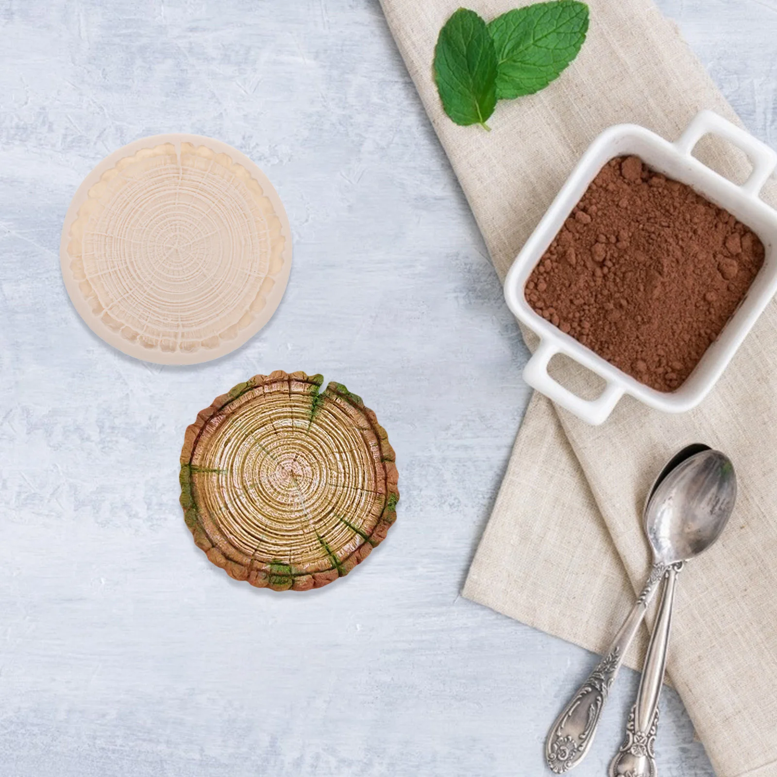 

Silicone Tree Stump Mold Flexible DIY Fondant Cake Chocolate Candy Baking Supplies Nonstick Reusable Safe Material