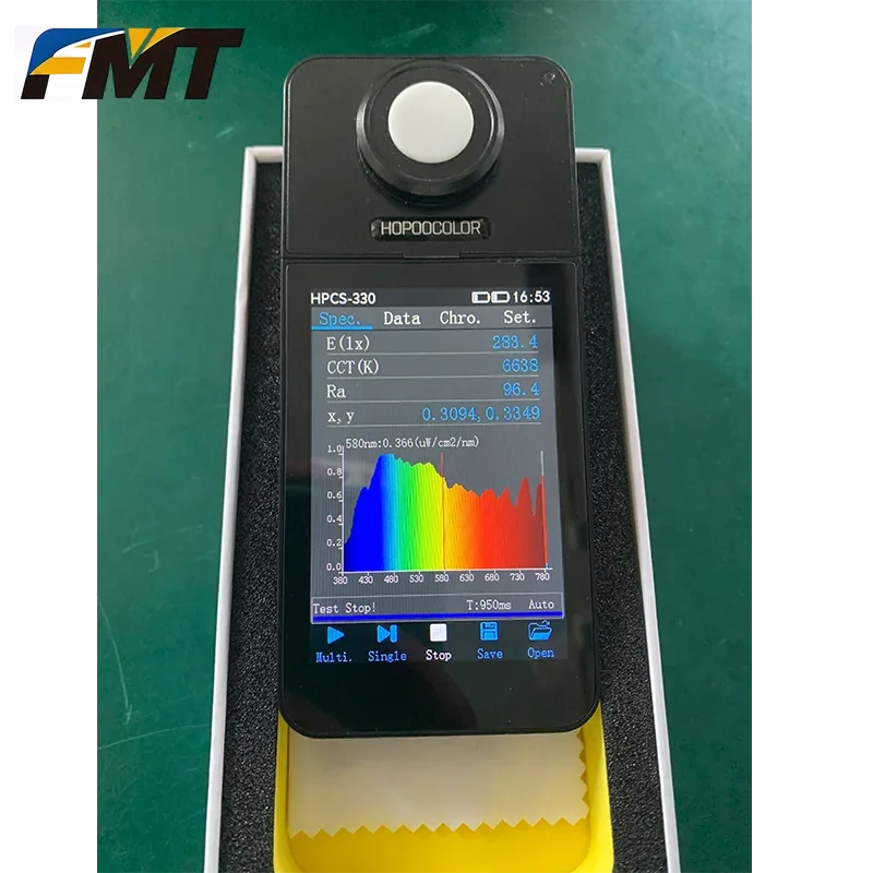 FMT .HPCS330 Spectrometer light spectrum meter CRI meter CCT Lux Tester