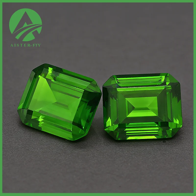 

Vivi Green Emerald Cut Yttrium Aluminium Garnet Verdant Loose Gemstones Lab Diamonds YAG Stones for Jewelry Making/DIY
