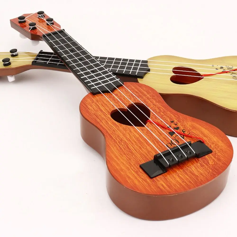 4 Strings Ukulele Musical Instrument Toy Adjustable String Knob Yukrili Toys Simulation Ukulele Toy Classical Durable