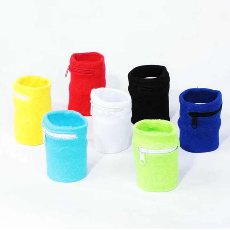 Sports Wristband with Zipper Pouch Running Sports Arm Band Bag For MP3 Key Card Storage Bag Basketball Sweatbands Wristband Bags
